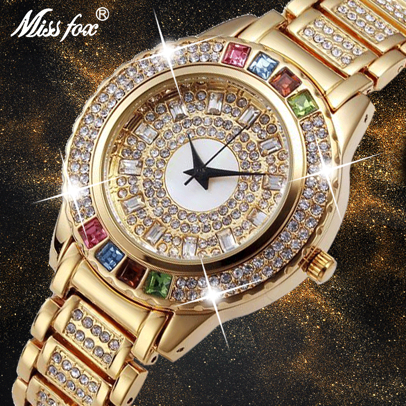 Luxury Watch China - MISSFOX Ladies Gold Party Watches Women