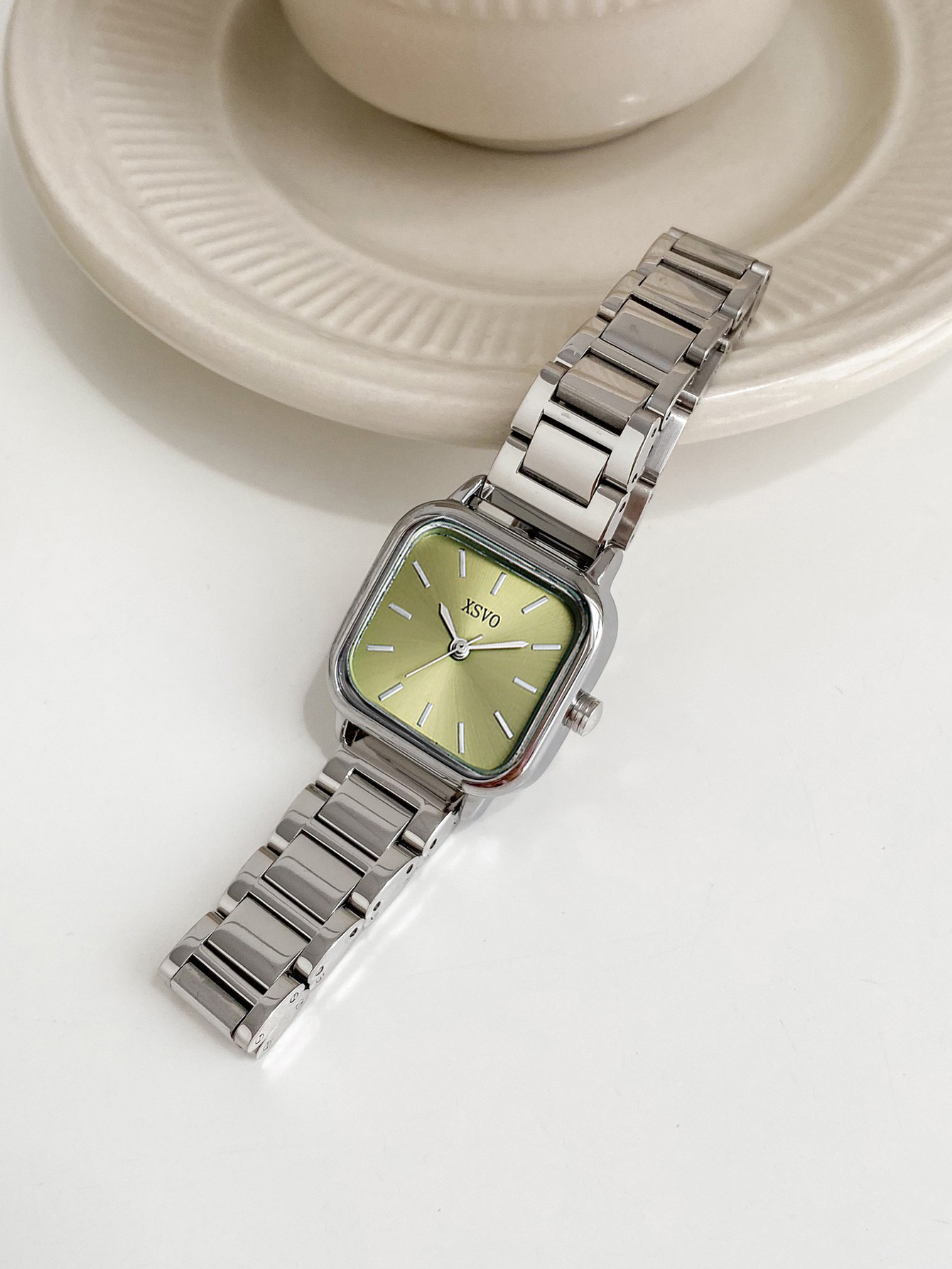 Elegant Square Women's Wristwa - огляд і ціна Luxury Watch With Green Dial