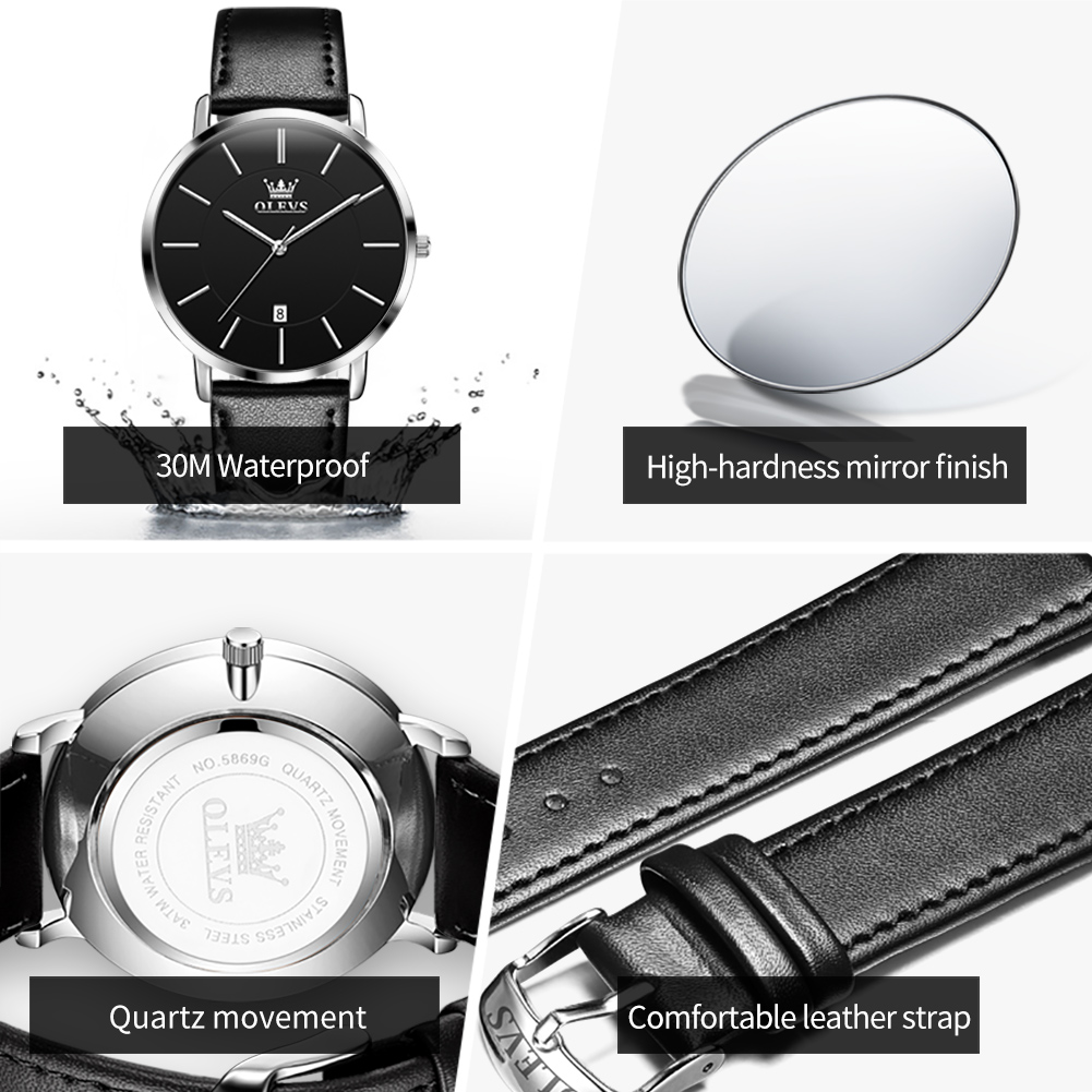 OLEVS Ultra Thin 6.5mm Top Ori - огляд і ціна Luxury Watch For Sale