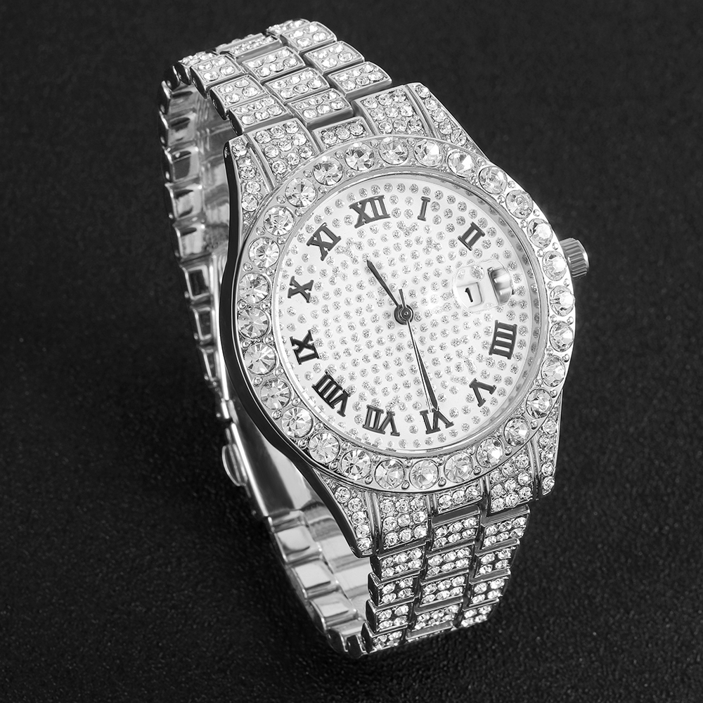 1 Hip-hop Full Diamond Silver  - огляд і ціна Luxury Watch Collection