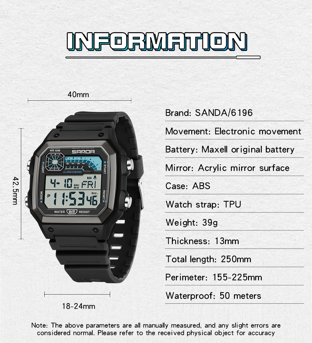 SANDA 6196 Men Electronic Watc - огляд і ціна Minute Repeater Watch