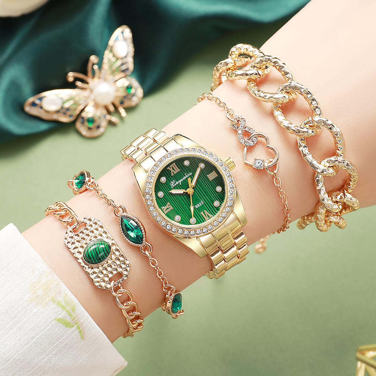 Luxury Two-Tone Green Dial Wat - огляд і ціна Luxury Watch With Green Dial