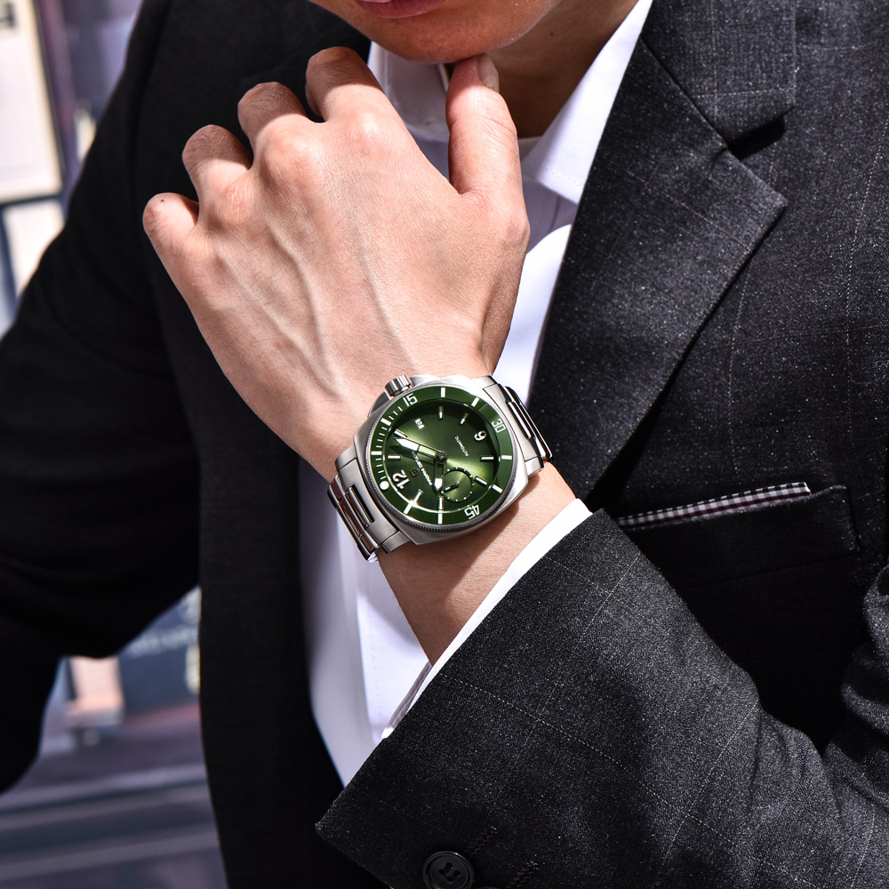 PAGANI DESIGN Men's Watch Luxu - огляд і ціна Luxury Watch With Green Dial