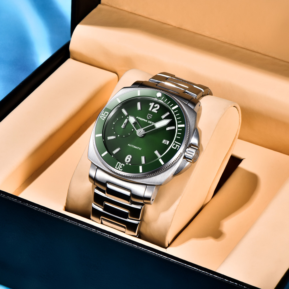 PAGANI DESIGN Men's Watch Luxu - огляд і ціна Luxury Watch With Green Dial