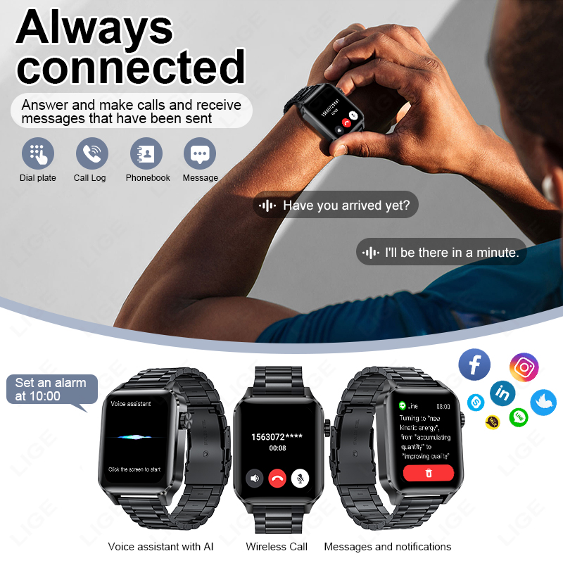 LIGE Smart Watch Sport Fitness - огляд і ціна Luxury Watch For Sale