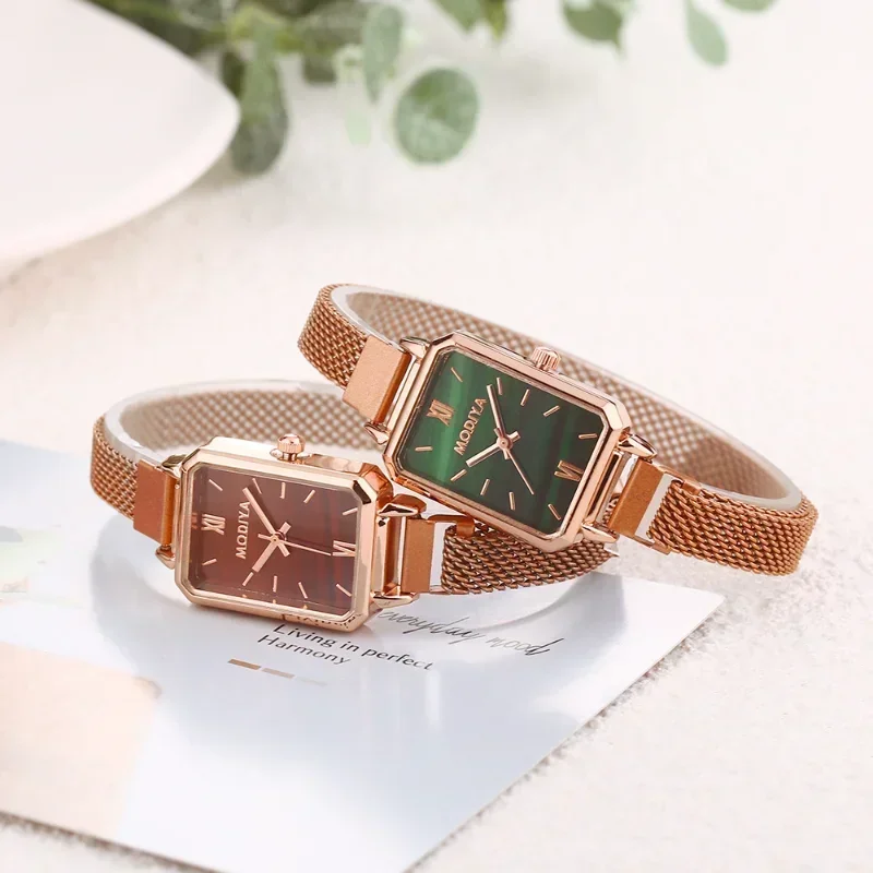 Women Watches Fashion Square L - огляд і ціна Luxury Watch With Green Dial