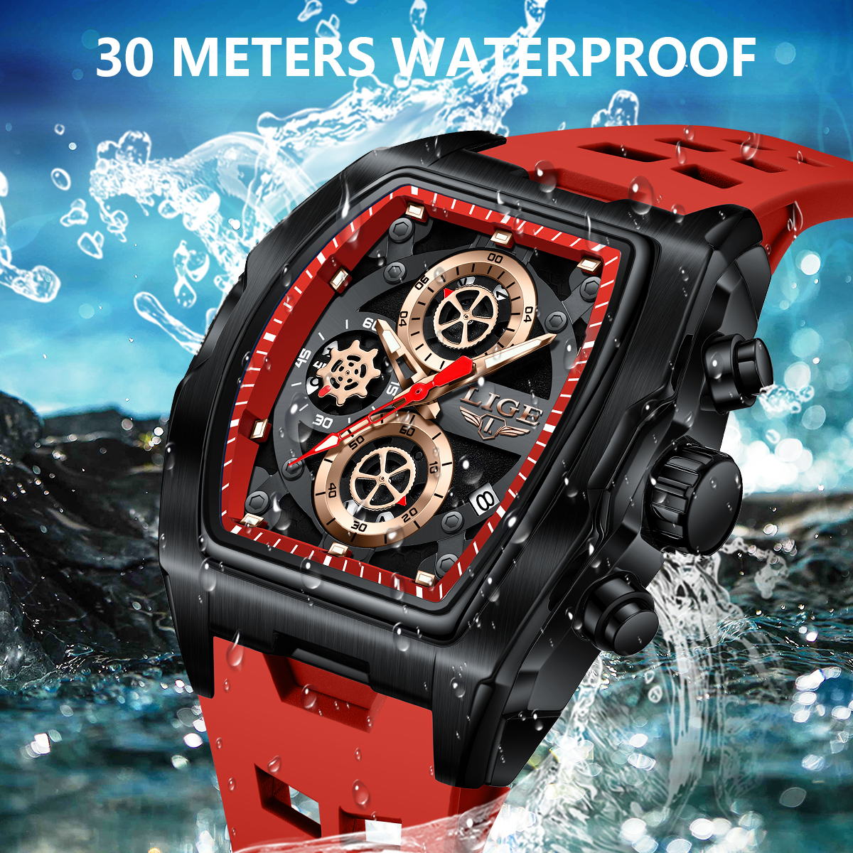 LIGE Hot Sale Fashion Men Quar - огляд і ціна Luxury Watch For Sale