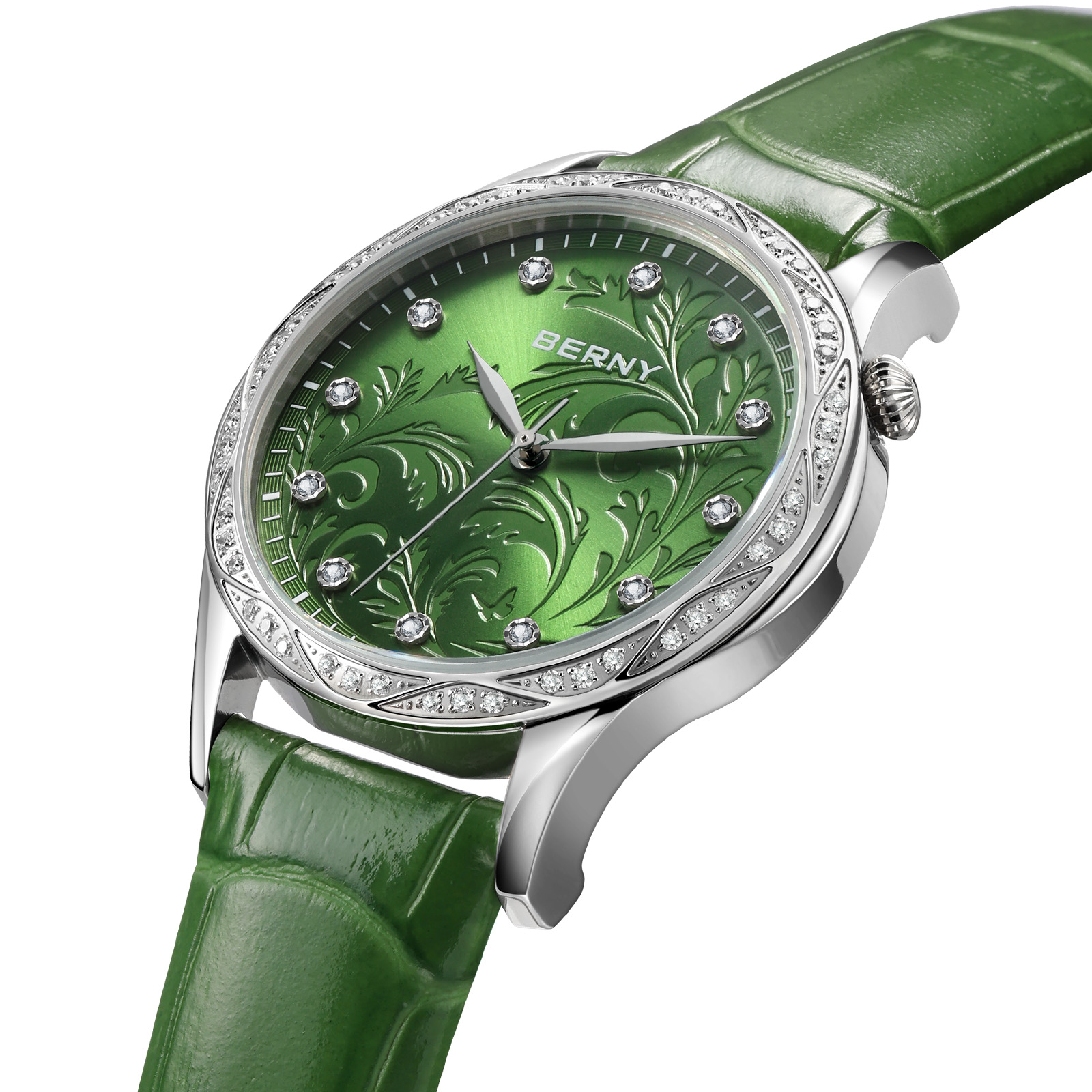 BERNY Women‘s Quartz Watch Gre - огляд і ціна Luxury Watch With Green Dial