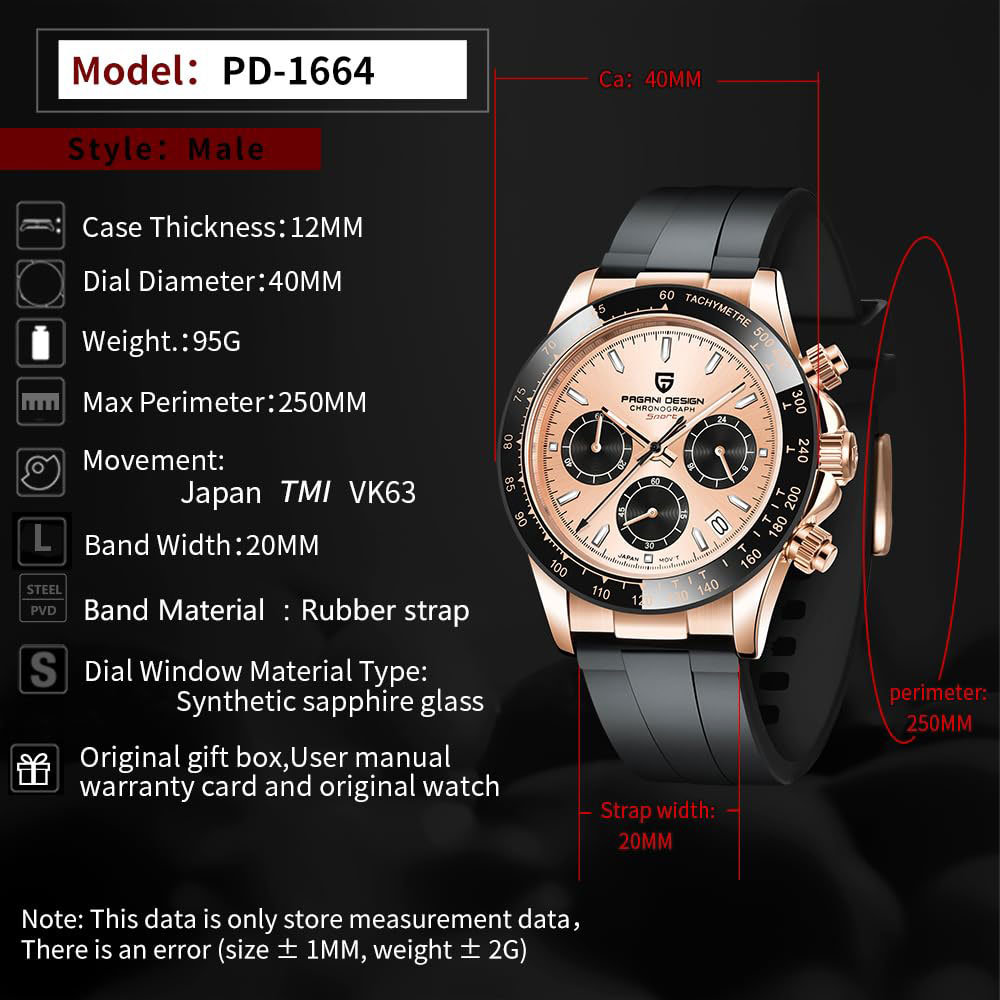VK63 Men Watch PAGANI DESIGN 4 - огляд і ціна Luxury Watch Brands