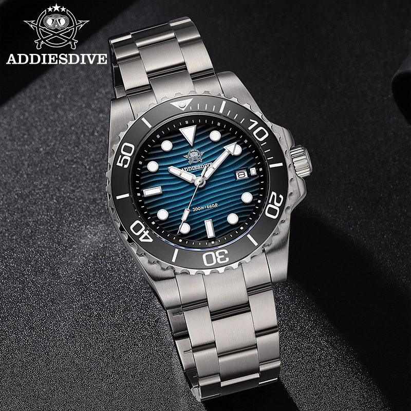 ADDIESDIVE Men's 2115 Quartz W - огляд і ціна Luxury Watch With Green Dial