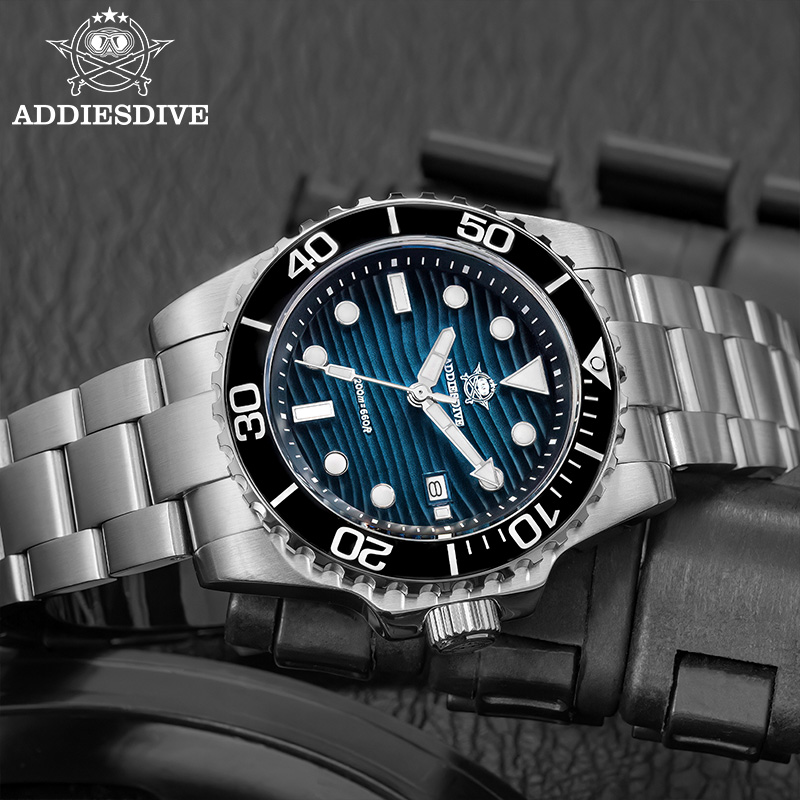 ADDIESDIVE Men's 2115 Quartz W - огляд і ціна Luxury Watch With Green Dial